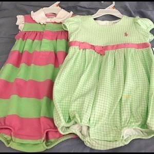 2 Ralph Lauren Rompers Size 12 months